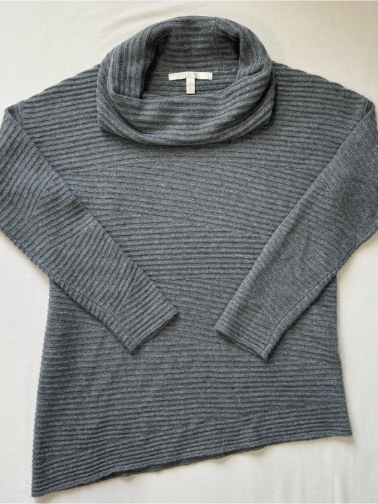 Nordstrom Sweaters - Nordstrom Collection Cashmere Sweater Women’s Medium Gray Asymmetrical Cowl Neck